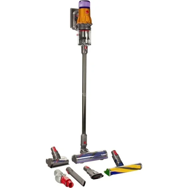Dyson V12 Detect Slim Absolute (2023), Stielstaubsauger (grau/gelb)